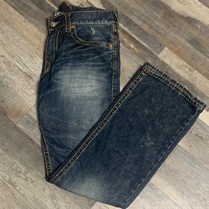 True Religion Men's Bootcut Pocket Flaps 34x32